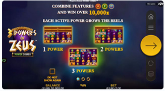 3 Powers of Zeus Power Combo Cechy