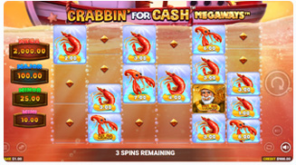 Crabbin' For Cash Megaways Lightning Tryb obrotów