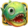 Piranha Pays Zielony Wild symbol